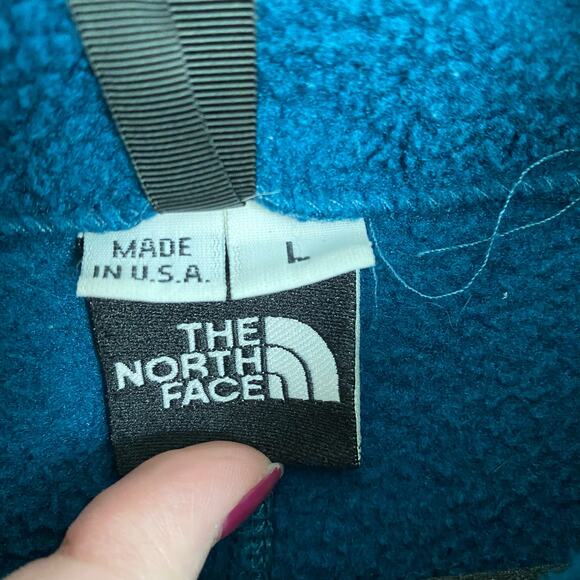 The North Face Full Zip Fleece Jacket with Contrasting Sleeves Large - Picture 3 of 10